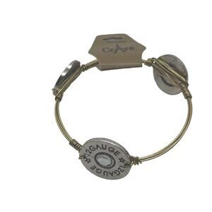 Krave 12 Guage Wire Twist Bracelet New Gold & Silver Tone Metal Women Runs Small